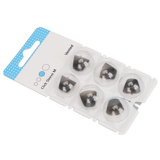 6 stuks Siliconen Klikhoes Accessoire Bescherm Oren Wasbaar Geluidsversterker Klikhoes Zwart M M white