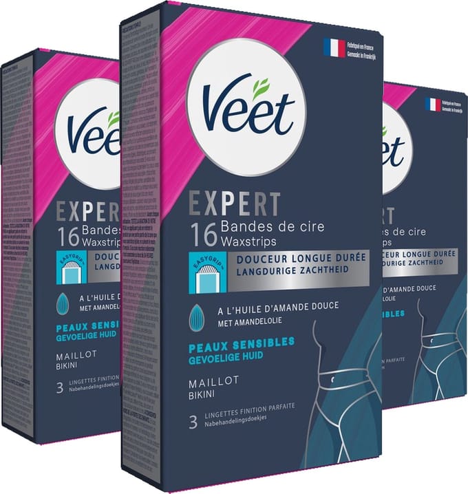 Veet - Expert - Koude Wasstrips - Bikini 16st - 3 Stuks - Voordeelverpakking