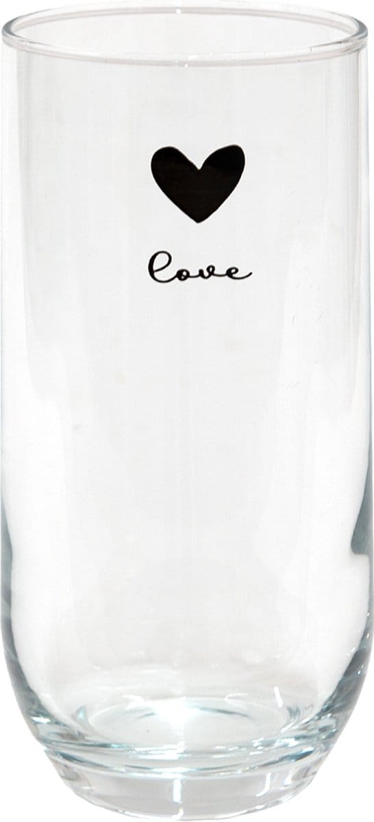 Clayre & Eef Waterglas 280 ml Glas Hart