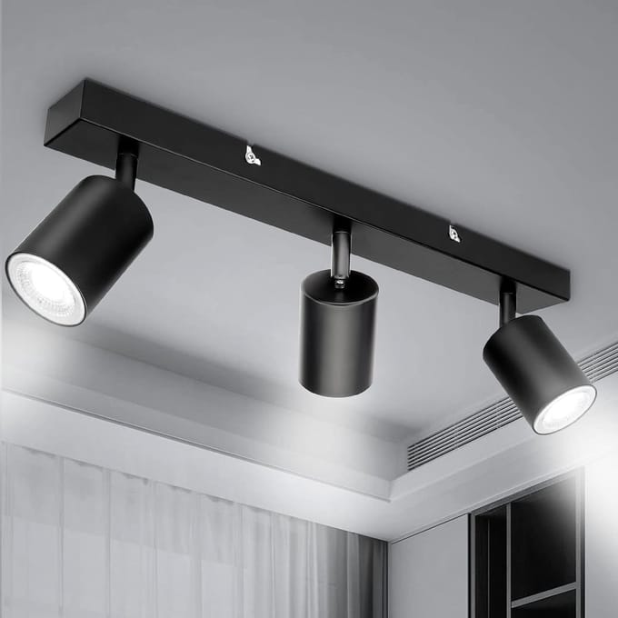 Verstelbare LED Plafondspot met 3 Vlammen voor Sfeervolle Verlichting in Huis