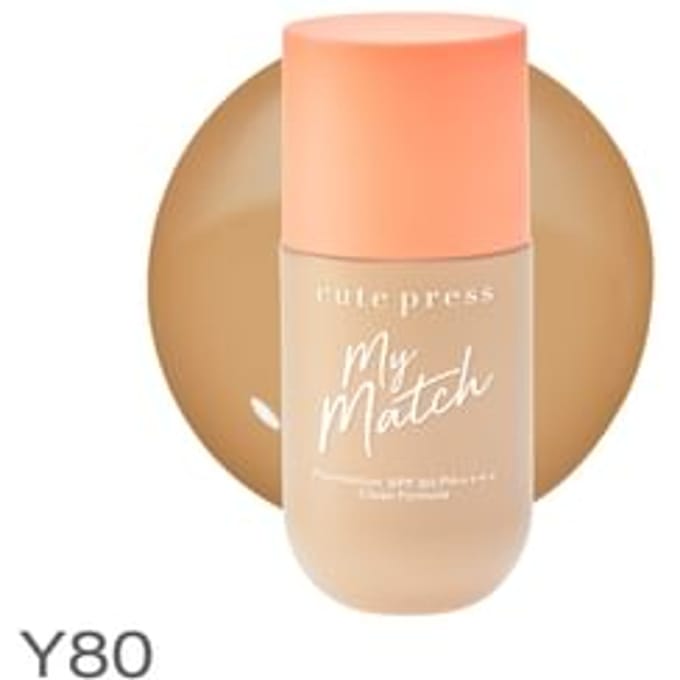 Cute Press - My Match Foundation SPF 50 PA++++ Y80 Warm Honey