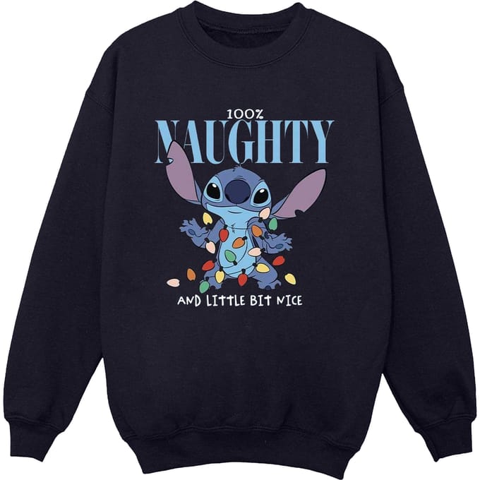 Disney Dames/Dames Lilo & Stitch Naughty & Nice Sweatshirt (Marineblauw)