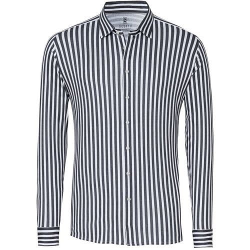 Desoto Overhemd Vertical Stripes Casual Kent Collar Grijs / male