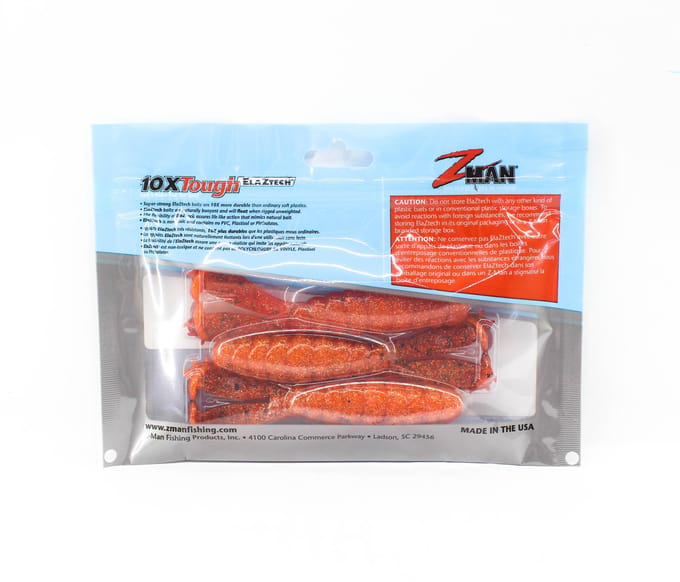 Zman zacht kunstaas Billy Goat 4,25 inch 3/pack Fire Craw (9450)