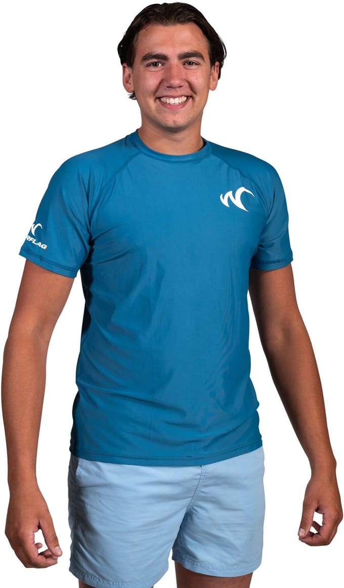 Watrflag Rashguard Cadiz - Heren - Blauw - UV beschermend surf shirt regular fit L