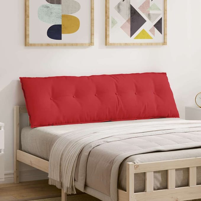 vidaXL - Rugkussen - Rood - 200 - x - 19 - x - 50 - cm - Stof