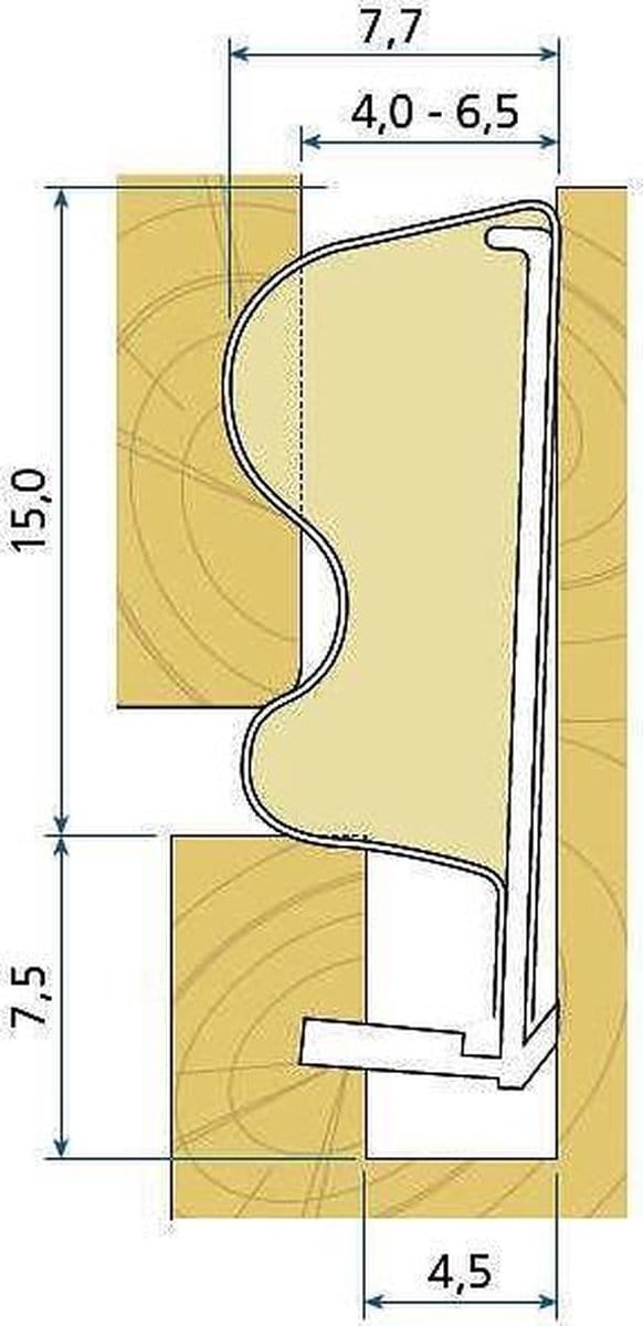 Q-Lon 3140 Groefbreedte 40-50mm Per 7M Wit