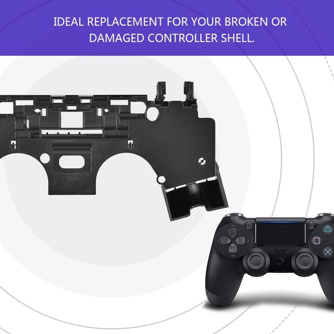 Boîtier Milieu en Plastique Noir Coque de Remplacement Pour Manette PS4 black