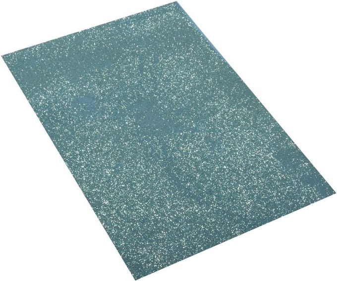 Crepla Plaat - Schuimrubber Glitter - Creatief Knutselen - Zacht Flexibel Materiaal - 30x45 cm - Lichtblauw