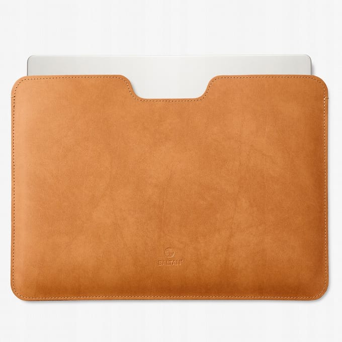 Baltan Luxe Leren Hoes voor MacBook Air 13 M4 - Bruin