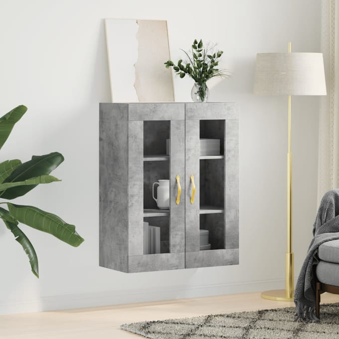 vidaXL - Bovenkast - 69,5x34x90 - cm - betongrijs
