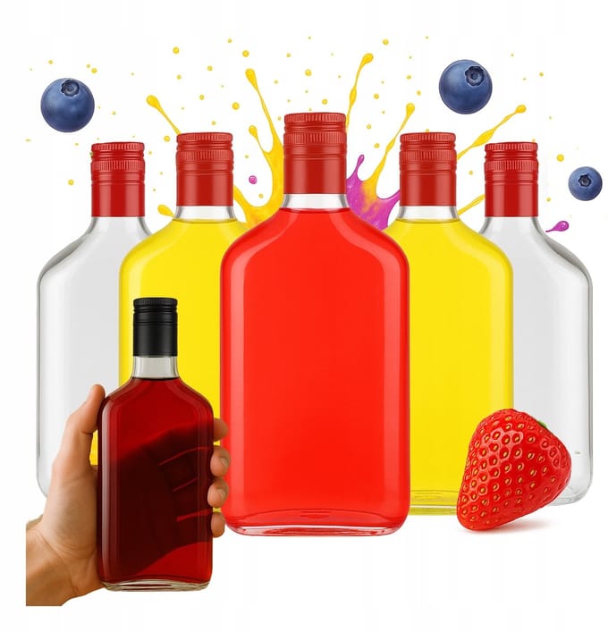 Bimberek - Flessenset - Glazen Piersiówka - 350ml - Traditionele stijl