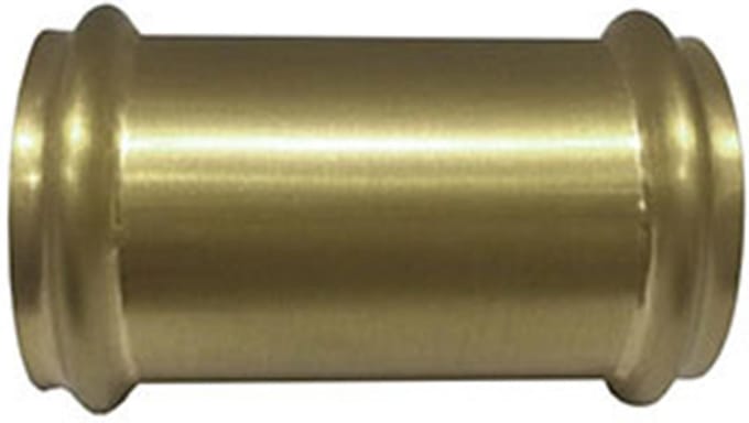 Wiesbaden UniMatch Buisverbinder 32 mm - Geborsteld Messing
