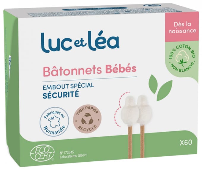Luc et Léa Biologische Baby Sticks 60 Eenheden