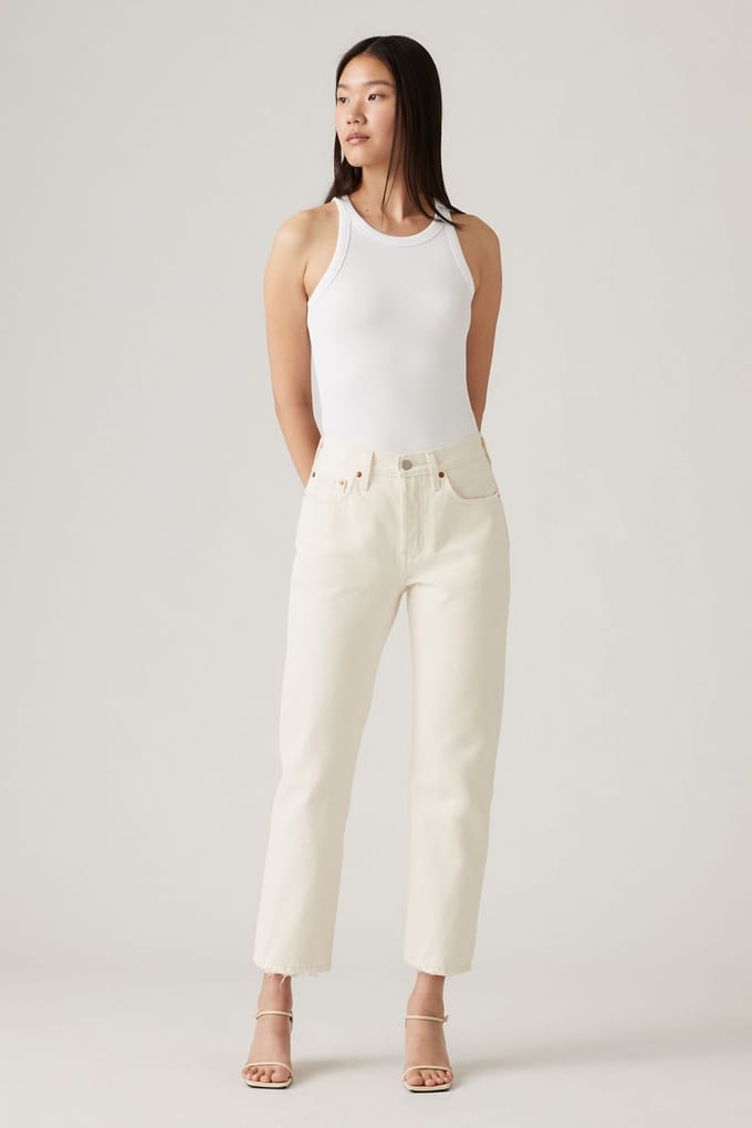 Levi's 501® Crop Jeans White Taglia: W30L30 | Jeans straight fit Outlet | Donna | Bianco