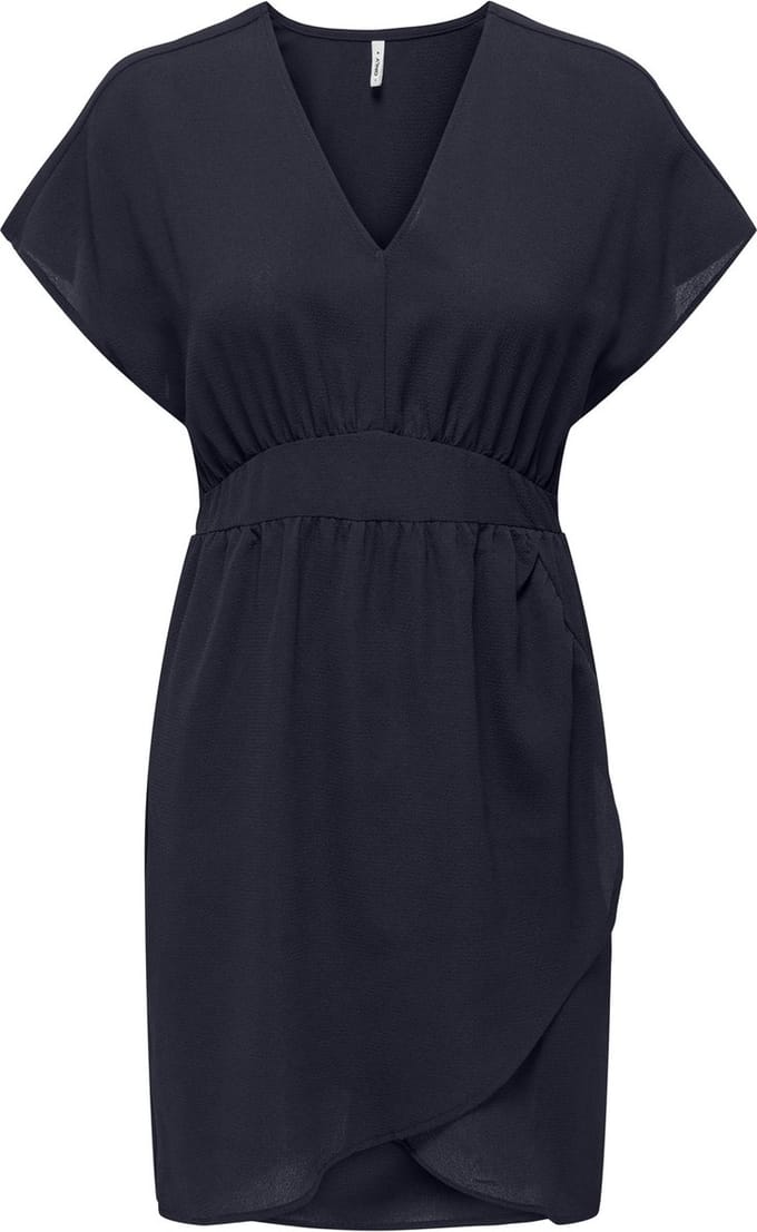 ONLY ONLNOVA LIFE VIS S/S TRACY DRESS SOLID Dames Jurk - Maat XS
