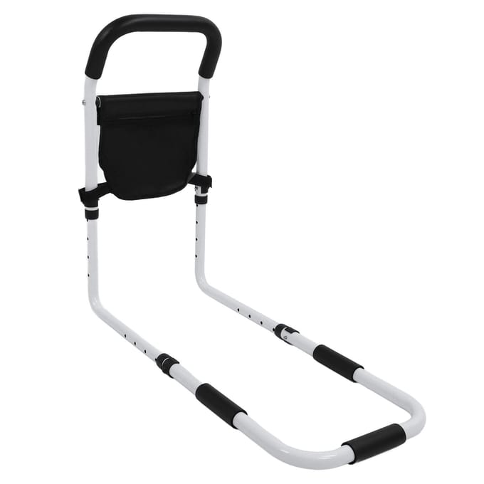 Barre d'appui pour lit, capacité de charge de 136 kg, réglable, émaillée, pour personnes âgées black