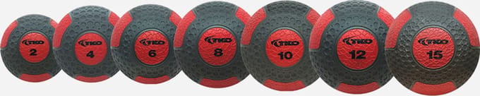 Medicijnbal - 3KG - grijs/rood | TKO Europe