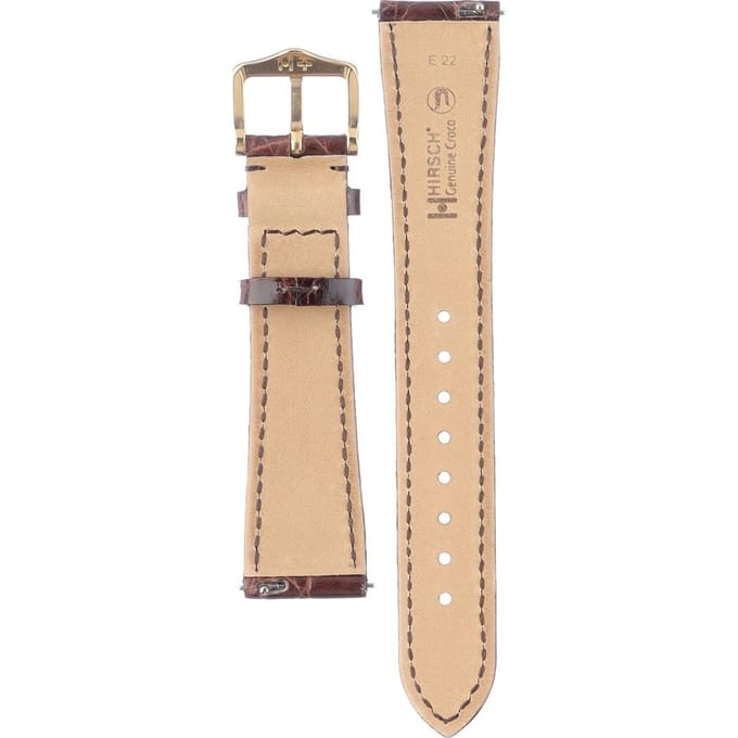 Hirsch 18900810-1-18 Genuine Croco Horlogeband