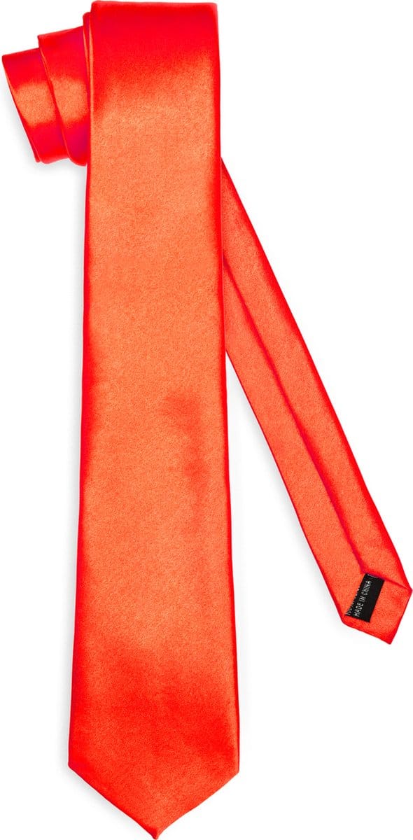 Ladeheid Smal Stropdas - Stropdassen voor heren - Lengte: 150 cm, Breedte: 8 cm - Rood - LA-EA-TMS-8