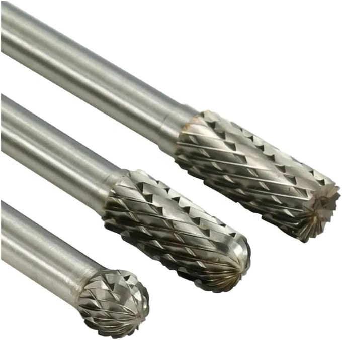 Metaalvijl set - Metaalboren - Metaal bewerken - Dubbele snit - 6 mm schacht - Zilver