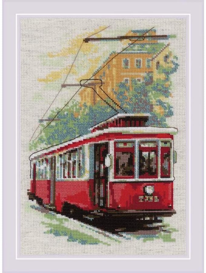 Borduurpakket Oude tram