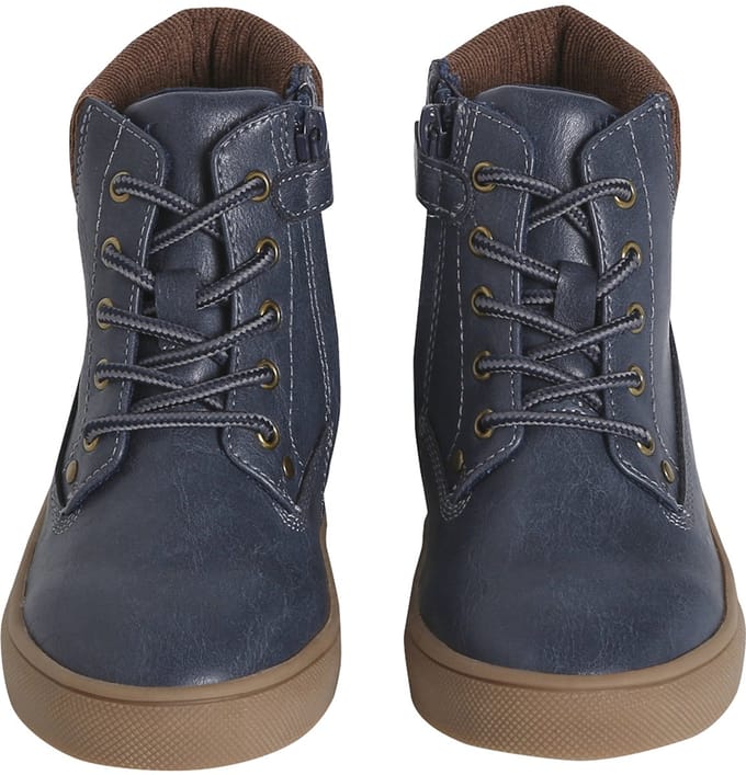 Vertbaudet Geveterde en geritste synthetische boots voor jongens