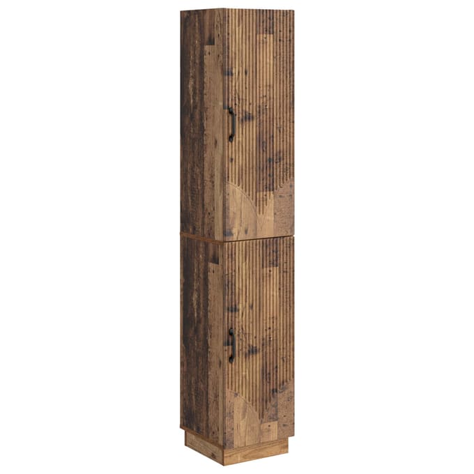vidaXL - Kast - Set - 2 - st - Oud - hout - Bewerkt - hout