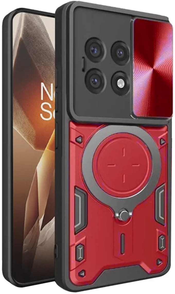Hoesje geschikt voor OnePlus 13R - Techsuit CamGuard Pro Back Cover - Rood