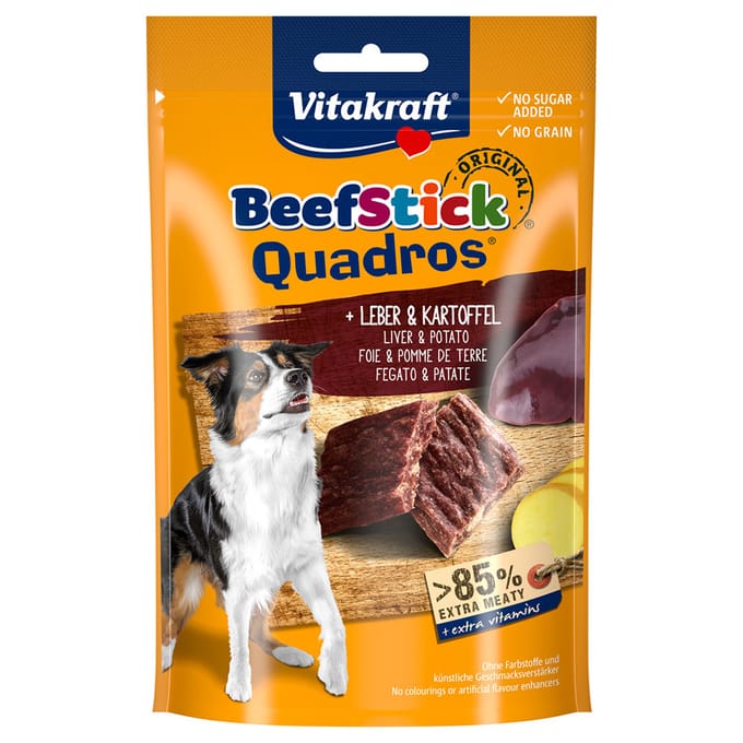 Vitakraft Beef Stick Quadros - Lever en aardappel - 70 gram - Hond