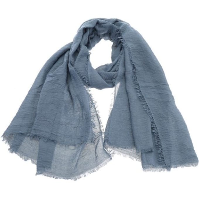 Sjaal - Burano - Blauw - Dames -Viscose - Zomers -Lichtgewicht