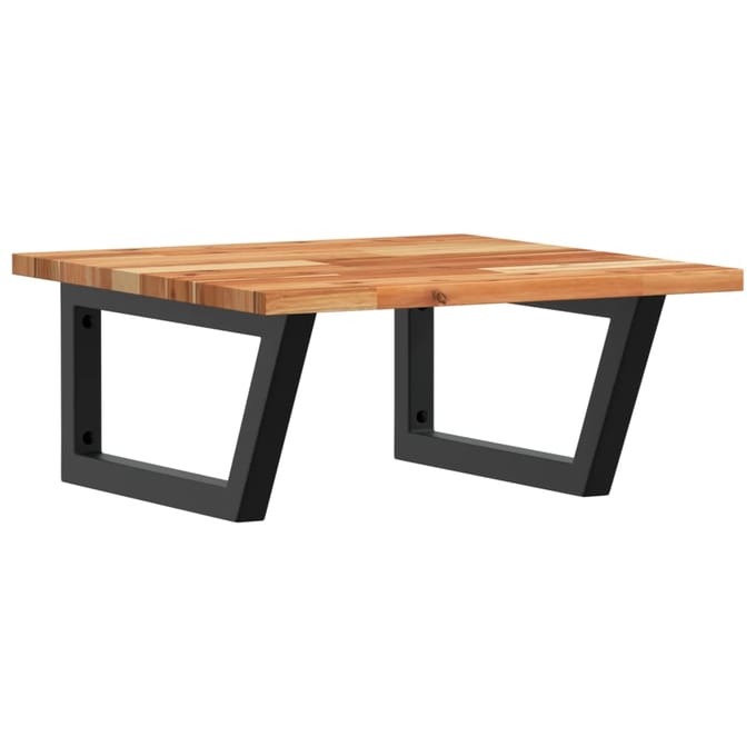 vidaXL - Badkamer - wandschap - staal - en - massief - acaciahout