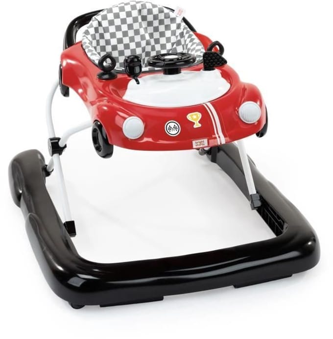 BRIGHT STARTS 3-in-1 rollator - Kleine auto - 3 evoluerende spelmodi - Rood