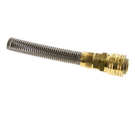 Messing DN 7.2 (Euro) Luchtkoppeling Snelkoppeling 9x12 mm Push-On Buigbescherming - CLS7-NPS-B-9