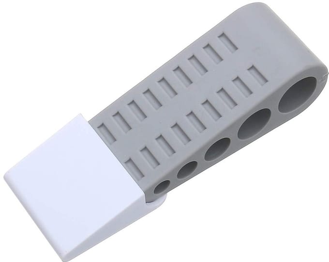 Zware Rubberen Deurstopper Antislip Wigvormig Grijs - Flexibele Deurvastzetter