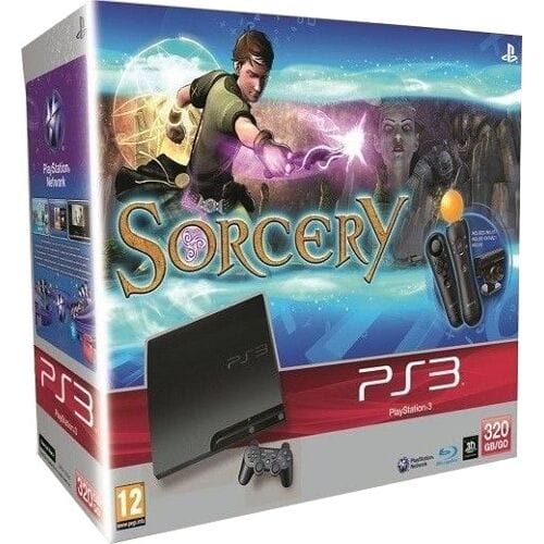 Sony PlayStation 3 Slim 320GB Pack-Move & Sorcery Bundle (PlayStation 3) Gebruikt