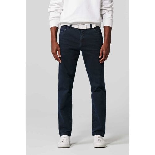Meyer Jeans Dublin Organic Super-Stretch Cotton Blend Denim Swing Pockets Navy / male