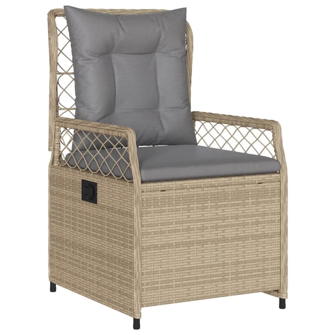 vidaXL - 9-delige - Tuinset - met - kussens - poly - rattan - beige