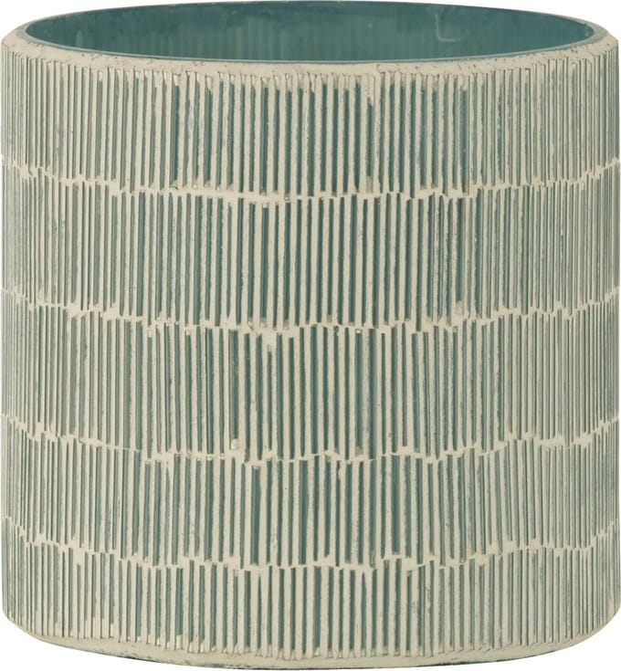 J-Line windlicht Mozaiek - glas - grijs - medium