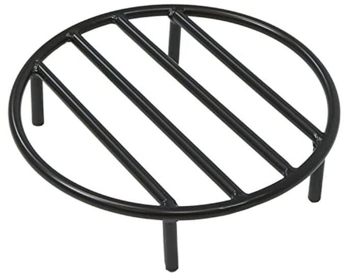 Ronde Stalen Vuurkorf met Houten Rooster - 30,5 cm