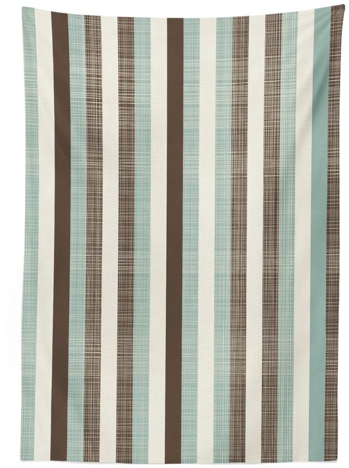 ABAKUHAUS Retro tafelkleed – 140x170 cm – gestreept satijn, wasbaar