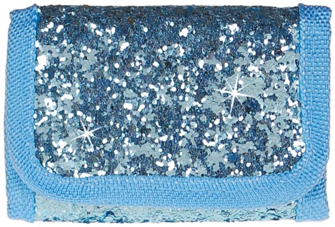 Portemonnee blauw met glitters