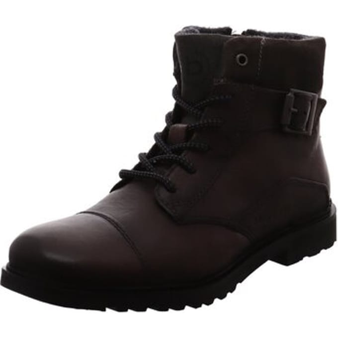 Bugatti leren heren veterboots donkerbruin - Maat 42