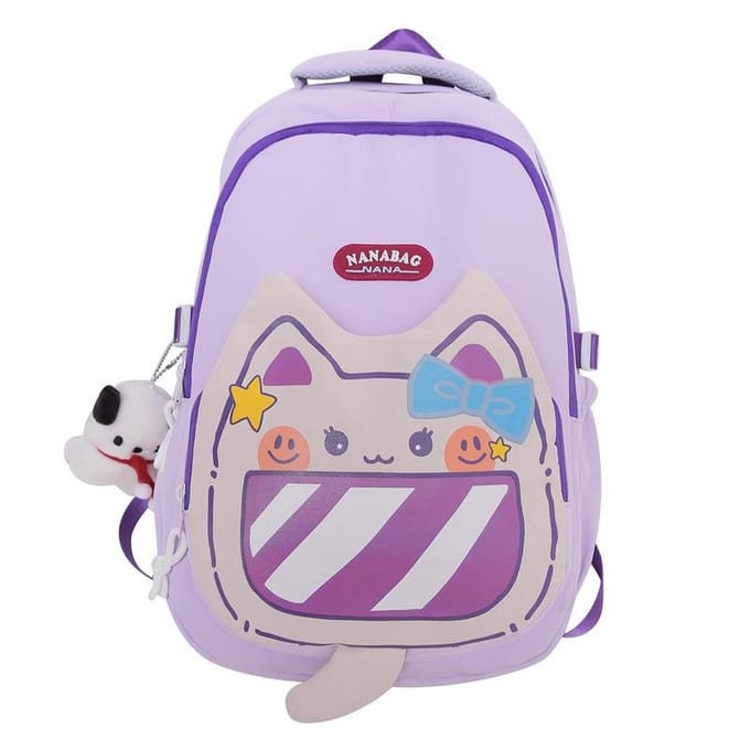 Sac à dos mignon de grande capacité avec plusieurs compartiments et hydrofuge pour le voyage with pendant