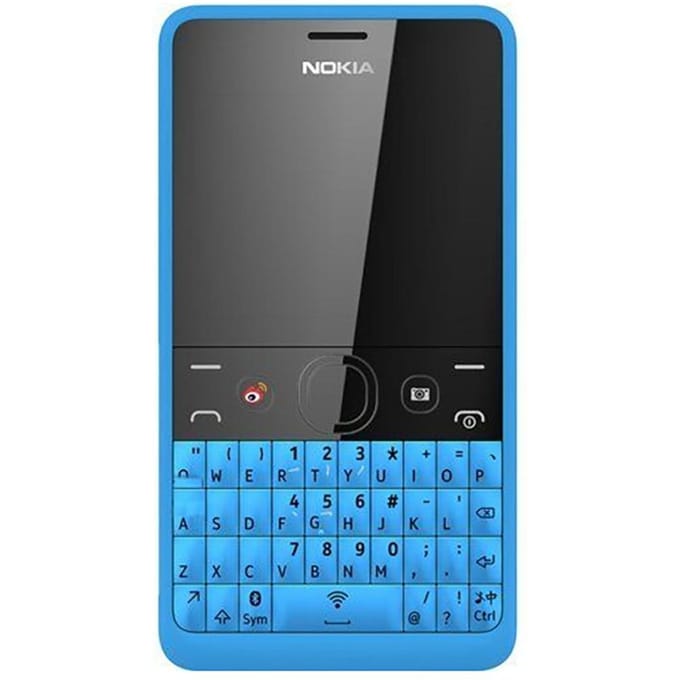 Téléphone Mobile Nokia Asha 210 2013 Original Nokia Reconditionné Avec 2 SIM Dual SIM No charger bleu
