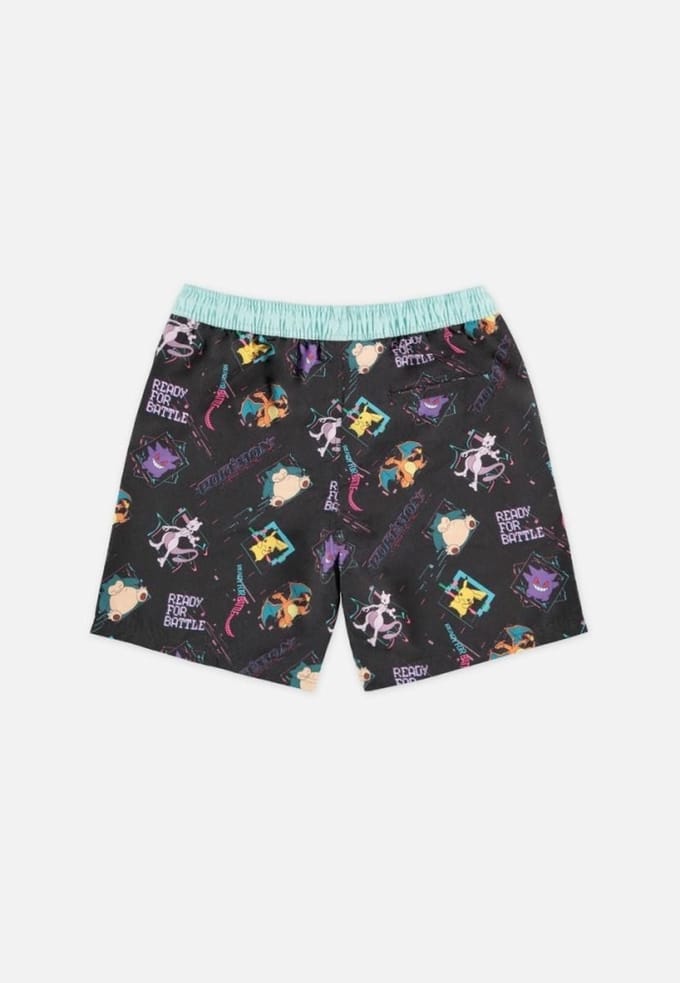 Pokémon - Characters Ready For Battle Zwemshorts - XS - Zwart