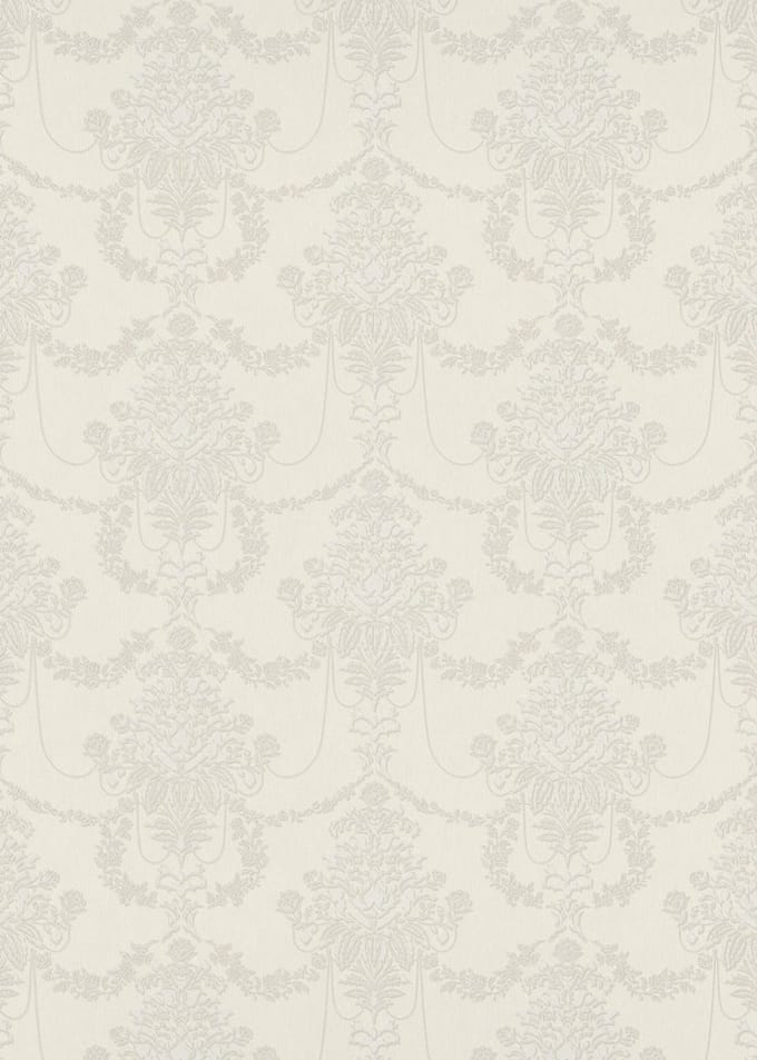 Erismann Vinylbehang 10287-14 - Versailles - Klassiek Wit - 53cm x 10.05m