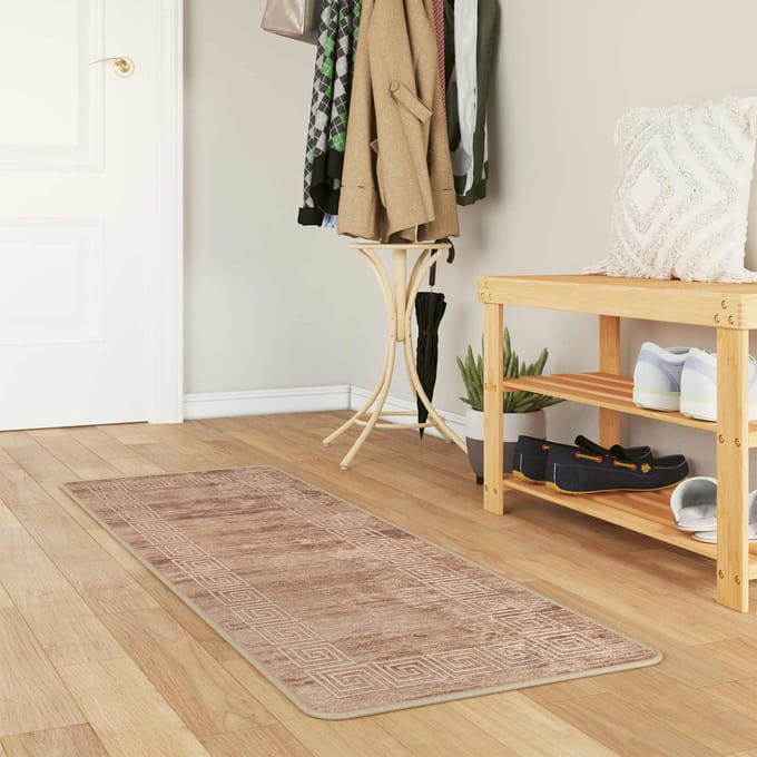 vidaXL - Tapijt - Runner - MARSA - Wit - 50 - x - 100 - cm - Polyester - en - PVC