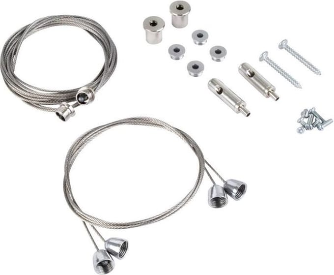LED Paneel Ophangset - Igia - 1 Meter - 4 Staaldraden