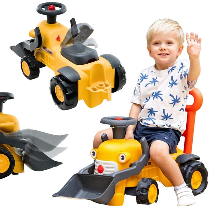 Falk Komatsu zittractorgraafmachine met bak en claxon, 1-3 jaar - UNI